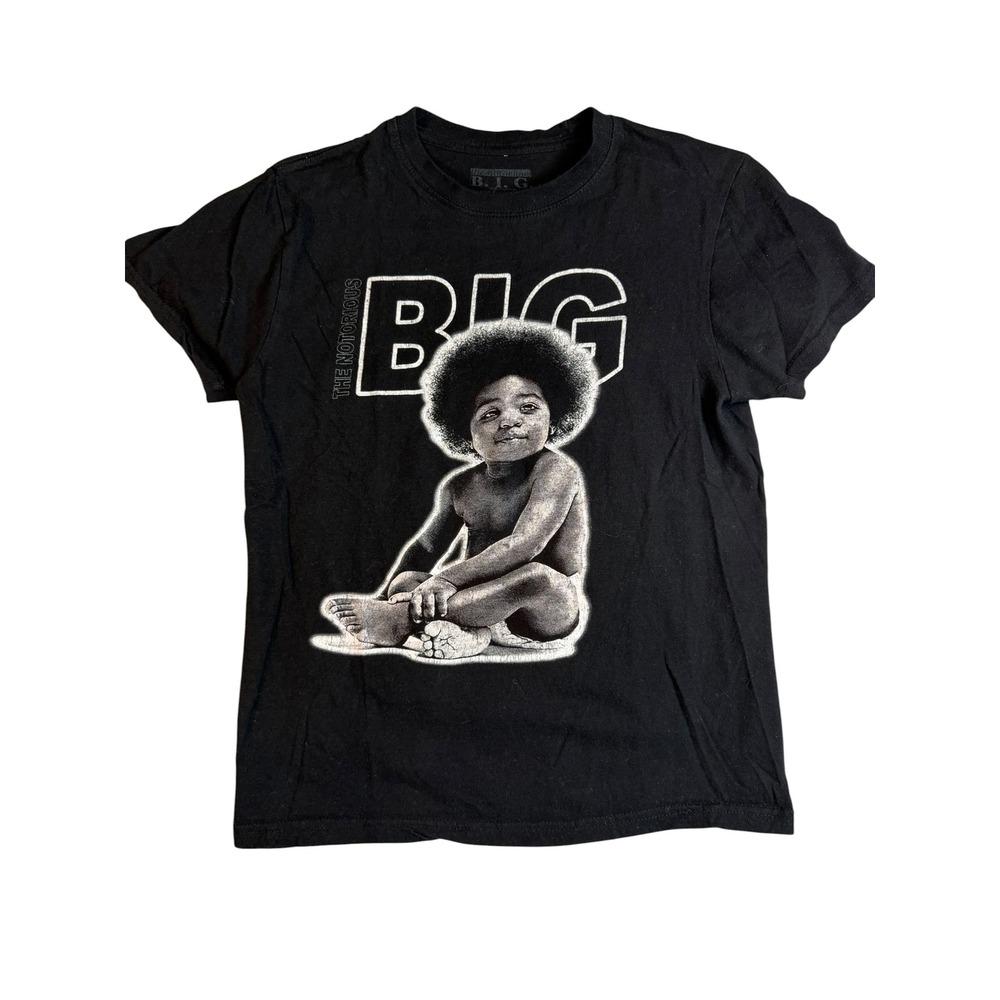The Notorious BIG Ready‎ to Die Graphic T-Shirt Black Cotton Womens Medium